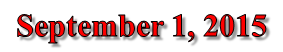 Text Box: September 1, 2015
